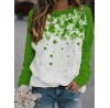 Women's shirt, long sleeved round neck T-shirt, lucky HF2512-04-01