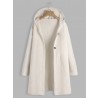 Women Casual Solid Color Hooded Cardigans